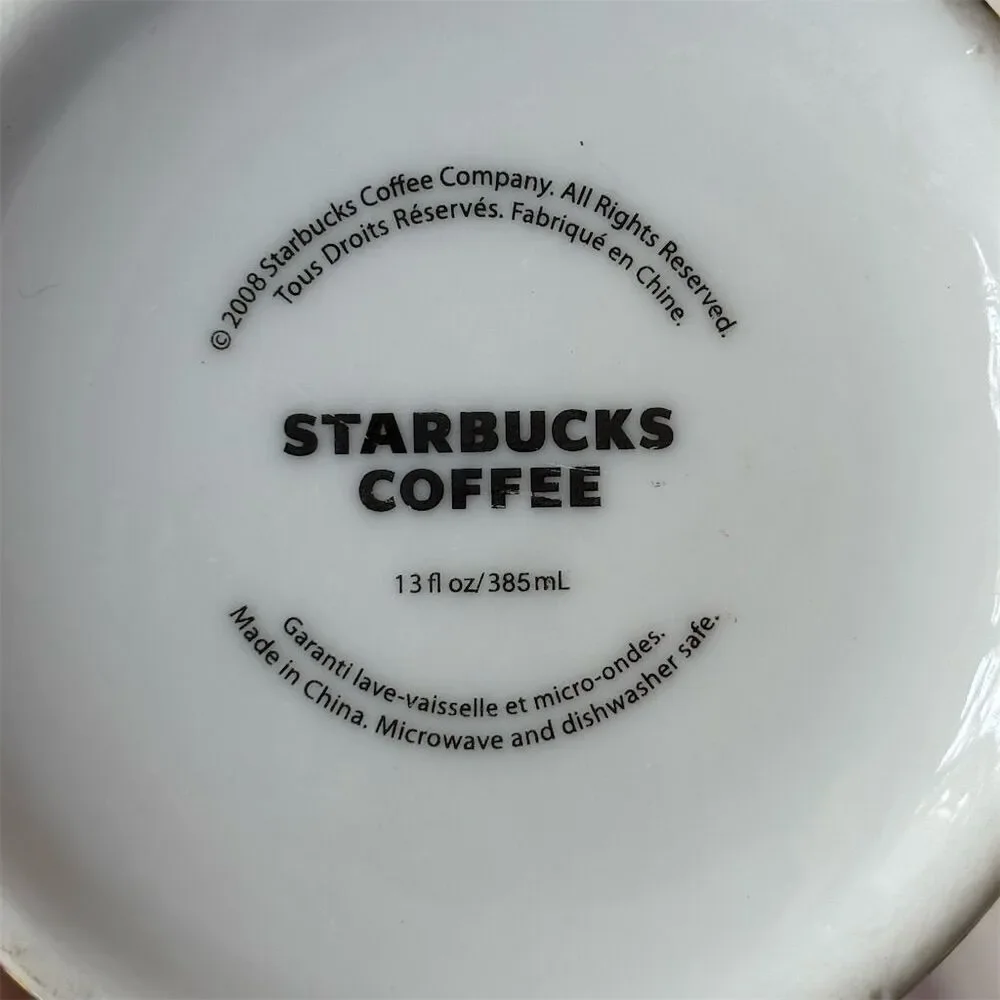 Starbucks 2014 Holiday Red Abstract‎ Coffee Mug